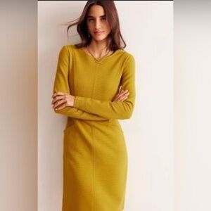 Boden Retro Yellow Ellen Ottoman Dress